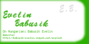 evelin babusik business card